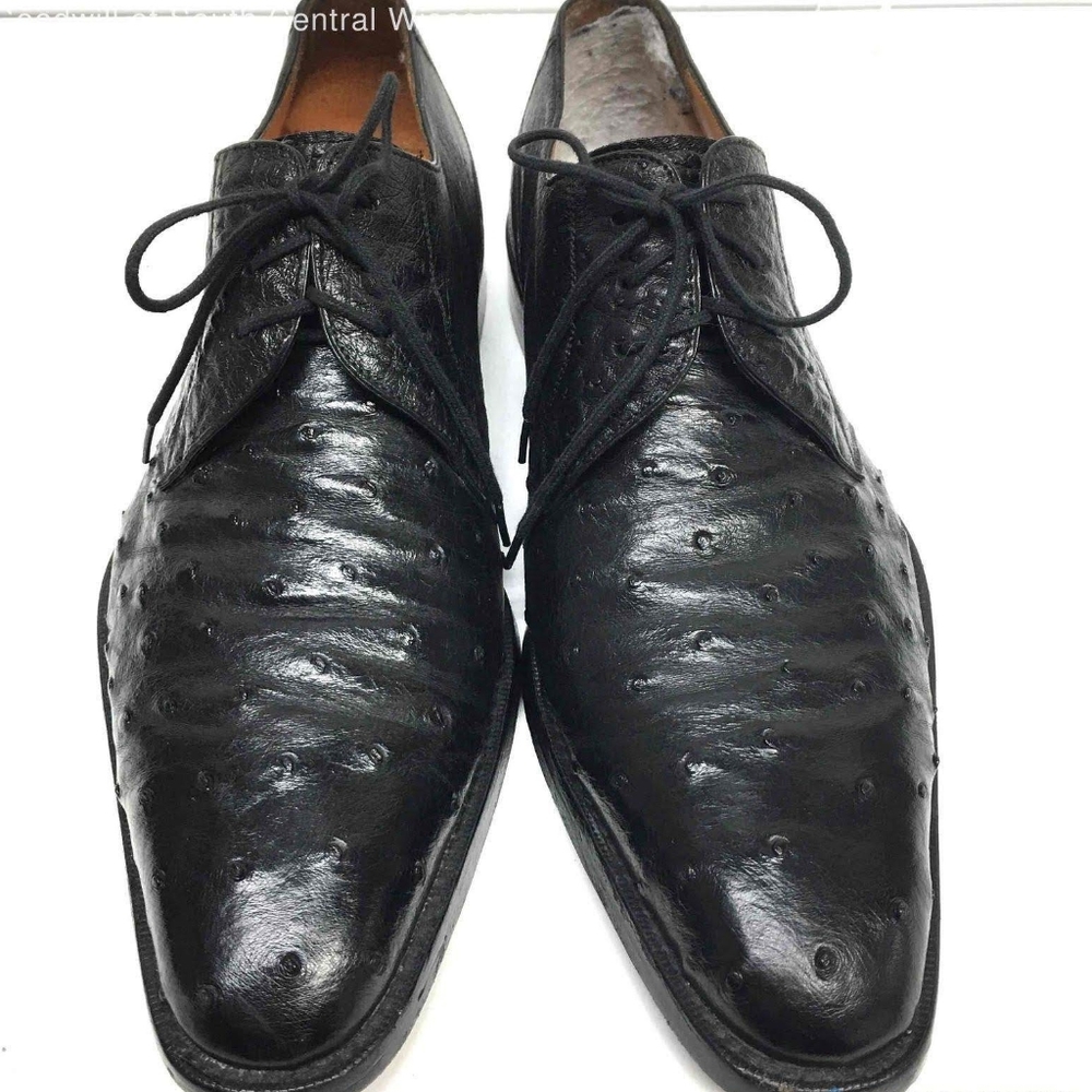 Mezlan Platinum Ostrich shoes sz.8m